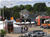 View of Harley Davidsons set up for Bike Week 2009