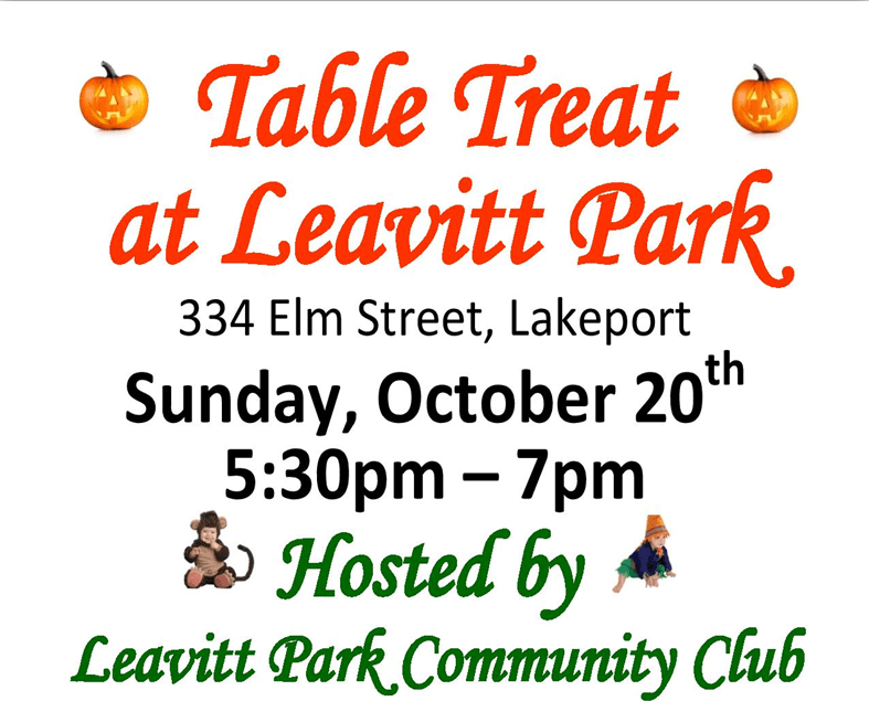 Table Treat at Leavitt Park