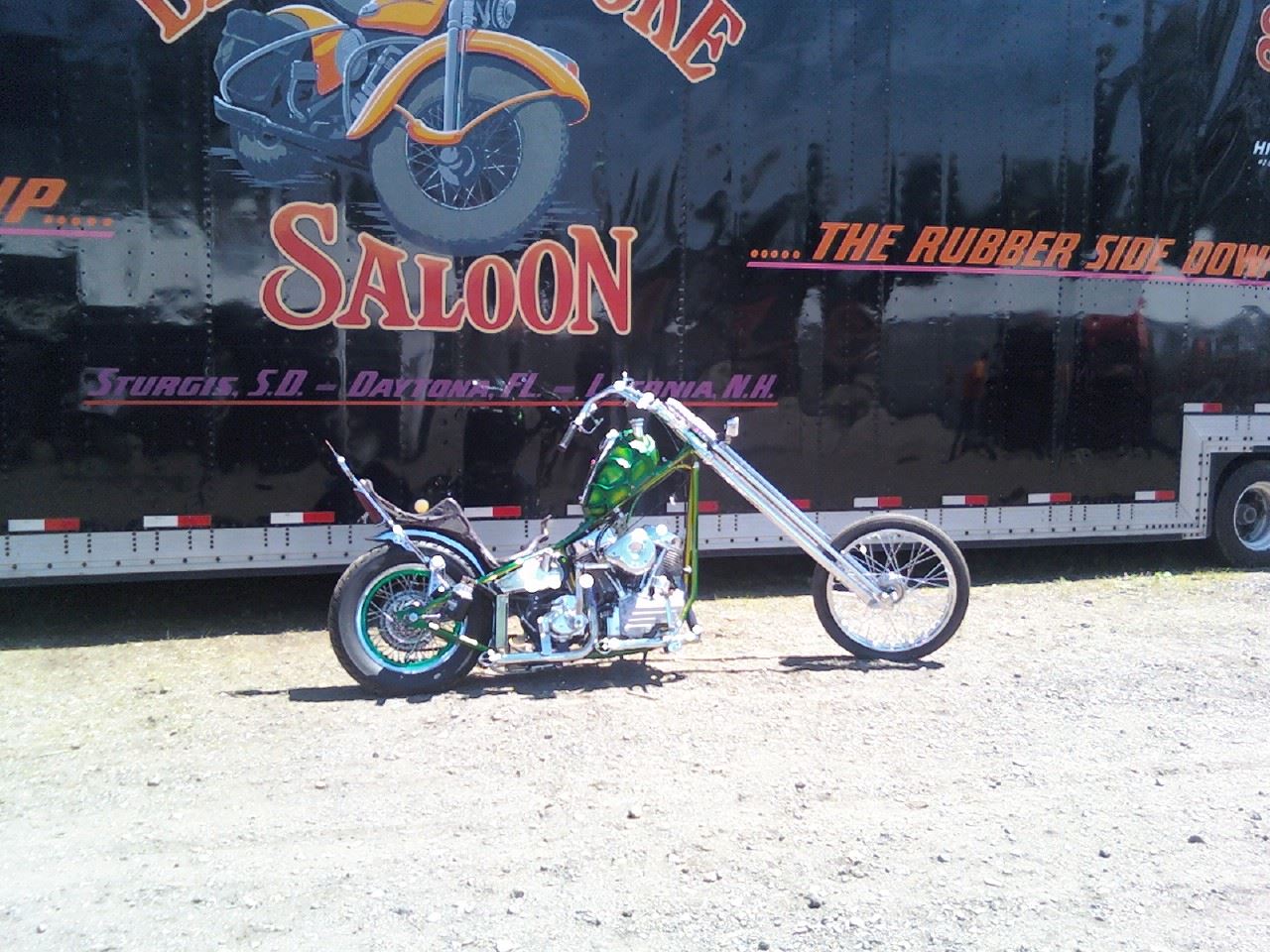 A chopper from Full Throttle Magazine taken at the Broken Spokes site, June, 2010