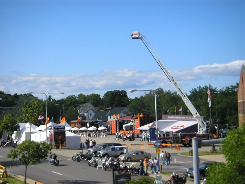 A view of the Harley Davidson site for Bike Week 2009