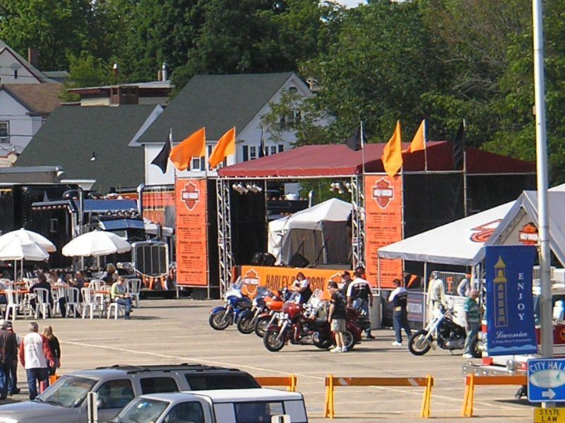 A view of the stage at Harley Davidson Bike Week 2009