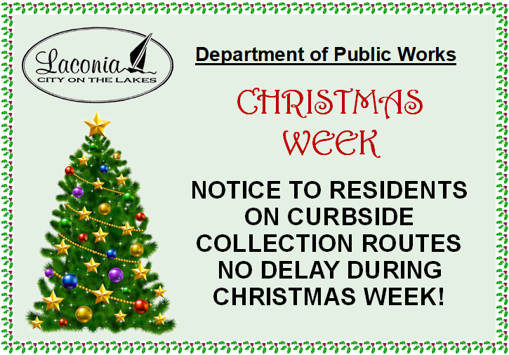 No delay trash pickup Christmas 2021