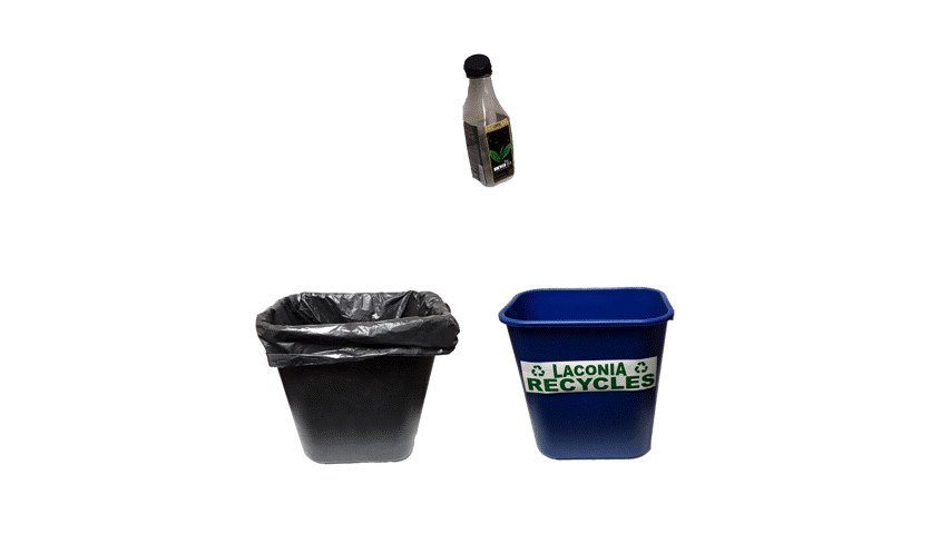 Cap to Trash and Bottle to Recycling