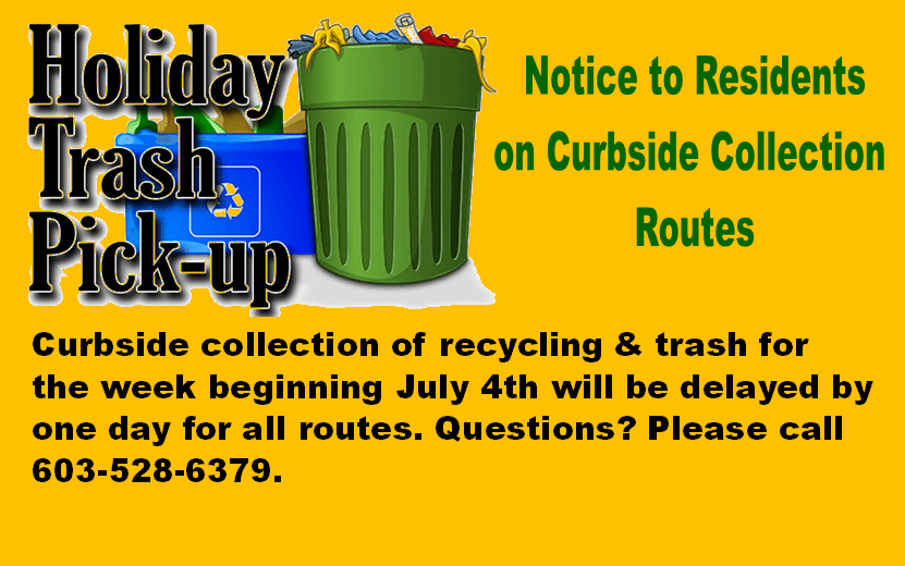 Trash Pickup Delay July 4th