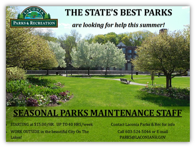 Seasonal park maintenance staff