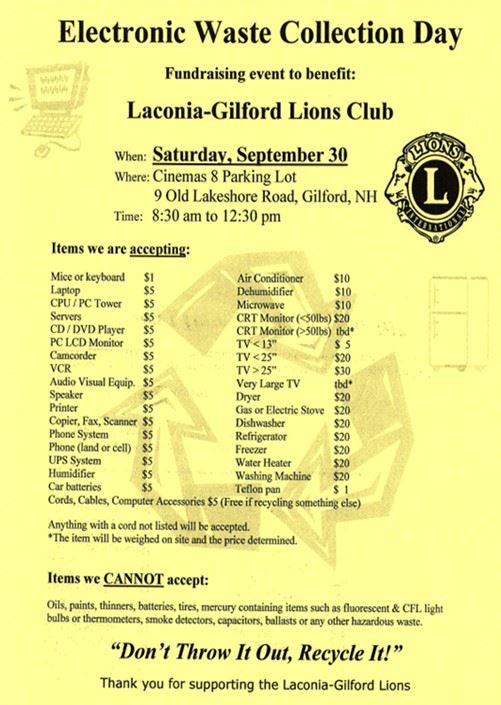 Electronic Collection Event List